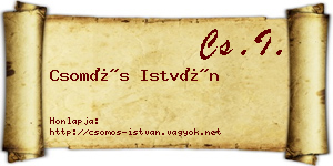 Csomós István névjegykártya