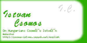 istvan csomos business card